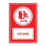 UL1615 - Acil Çıkış Sol Yöne İkaz ve Uyarı Levhası