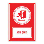 UL1617 - Acil Çıkış Sağ Yöne İkaz ve Uyarı Levhası
