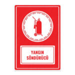 UL1629 - Yangın Söndürücü İkaz ve Uyarı Levhası