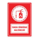 UL1637 - Yangın Söndürme Malzemeleri İkaz ve Uyarı Levhası