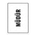 UL1731 - Müdür İkaz ve Uyarı Levhası