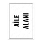 UL1762 - Aile Alanı İkaz ve Uyarı Levhası