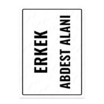 UL1794 - Erkek Abdest Alanı İkaz ve Uyarı Levhası