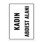 UL1795 - Kadın Abdest Alanı İkaz ve Uyarı Levhası