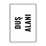 UL1799 - Duş Alanı İkaz ve Uyarı Levhası