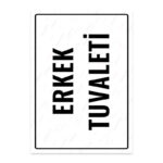 UL1804 - Erkek Tuvaleti İkaz ve Uyarı Levhası