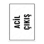 UL1813 - Acil Çıkış İkaz ve Uyarı Levhası