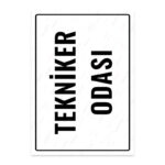 UL1838 - Tekniker Odası İkaz ve Uyarı Levhası