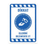 UL1944 - Ellerini Dezenfekte Et İkaz ve Uyarı Levhası