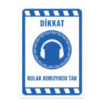 UL1955 - Kulak Koruyucu Tak İkaz ve Uyarı Levhası