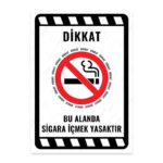 UL1987 - Bu Alanda Sigara İçmek Yasaktır İkaz ve Uyarı Levhası