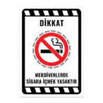 UL1995 - Merdivenlerde Sigara İçmek Yasaktır İkaz ve Uyarı Levhası