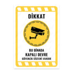 UL2097 - Bu Binada Kapalı Devre Güvenlik Sistemi Vardır İkaz ve Uyarı Levhası