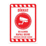 UL2098 - Bu Alanda Kapalı Devre Güvenlik Sistemi Vardır İkaz ve Uyarı Levhası