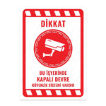 UL2100 - Bu İşyerinde Kapalı Devre Güvenlik Sistemi Vardır İkaz ve Uyarı Levhası