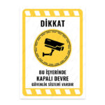 UL2101 - Bu İşyerinde Kapalı Devre Güvenlik Sistemi Vardır İkaz ve Uyarı Levhası