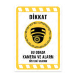 UL2117 - Bu Odada Kamera ve Alarm Sistemi Vardır İkaz ve Uyarı Levhası