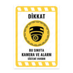 UL2119 - Bu Sınıfta Kamera ve Alarm Sistemi Vardır İkaz ve Uyarı Levhası