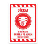 UL2120 - Bu Binada Kamera ve Alarm Sistemi Vardır İkaz ve Uyarı Levhası