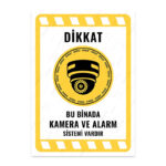 UL2121 - Bu Binada Kamera ve Alarm Sistemi Vardır İkaz ve Uyarı Levhası