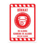 UL2122 - Bu Alanda Kamera ve Alarm Sistemi Vardır İkaz ve Uyarı Levhası