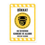 UL2125 - Bu İşyerinde Kamera ve Alarm Sistemi Vardır İkaz ve Uyarı Levhası