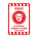 UL2130 - Bu Otoparkta Kamera ve Alarm Sistemi Vardır İkaz ve Uyarı Levhası