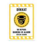 UL2135 - Bu Depoda Kamera ve Alarm Sistemi Vardır İkaz ve Uyarı Levhası