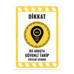 UL2141 - Bu Araçta Güvenli Takip Sistemi Vardır İkaz ve Uyarı Levhası