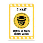 UL2151 - Dikkat Kamera ve Alarm Sistemi Vardır İkaz ve Uyarı Levhası