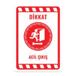 UL2269 - Acil Çıkış Sağ Yöne İkaz ve Uyarı Levhası