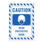 UL2311-ENG - Koruyucu Maske Tak İkaz ve Uyarı Levhası