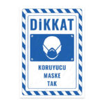 UL2311 - Koruyucu Maske Tak İkaz ve Uyarı Levhası