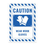 UL2316-ENG - İş Eldiveni Giy İkaz ve Uyarı Levhası