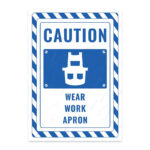 UL2318-ENG - İş Önlüğü Giy İkaz ve Uyarı Levhası
