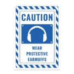 UL2324-ENG - Koruyucu Kulaklık Tak İkaz ve Uyarı Levhası