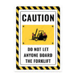 UL2332-ENG - Forklifte Kimseyi Bindirme İkaz ve Uyarı Levhası