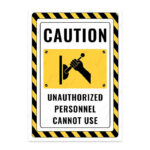 UL2341-ENG - Yetkili Personel Harici Kullanamaz İkaz ve Uyarı Levhası