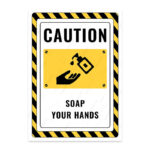 UL2348-ENG - Ellerini Sabunla İkaz ve Uyarı Levhası