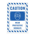 UL2366-ENG - Koruyucu Gözlük Tak İkaz ve Uyarı Levhası
