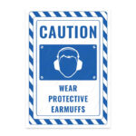 UL2367-ENG - Koruyucu Kulaklık Tak İkaz ve Uyarı Levhası