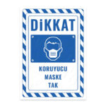UL2368 - Koruyucu Maske Tak İkaz ve Uyarı Levhası