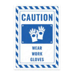 UL2370-ENG - İş Eldiveni Giy İkaz ve Uyarı Levhası