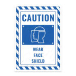 UL2371-ENG - Yüz Koruyucu Siperlik Tak İkaz ve Uyarı Levhası