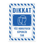 UL2371 - Yüz Koruyucu Siperlik Tak İkaz ve Uyarı Levhası