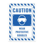 UL2373-ENG - Koruyucu Gözlük Tak İkaz ve Uyarı Levhası