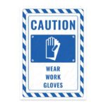 UL2375-ENG - İş Eldiveni Giy İkaz ve Uyarı Levhası