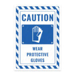 UL2381-ENG - Koruyucu Eldiven Giy İkaz ve Uyarı Levhası