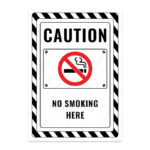 UL2392-ENG - Burada Sigara İçmek Yasaktır İkaz ve Uyarı Levhası