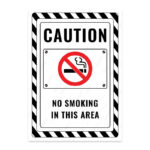 UL2398-ENG - Bu Alanda Sigara İçmek Yasaktır İkaz ve Uyarı Levhası